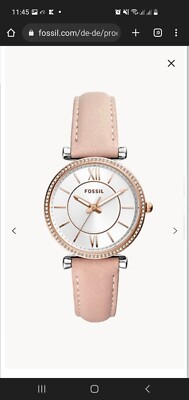 FossilDamenuhr Carlie Leder Rosa