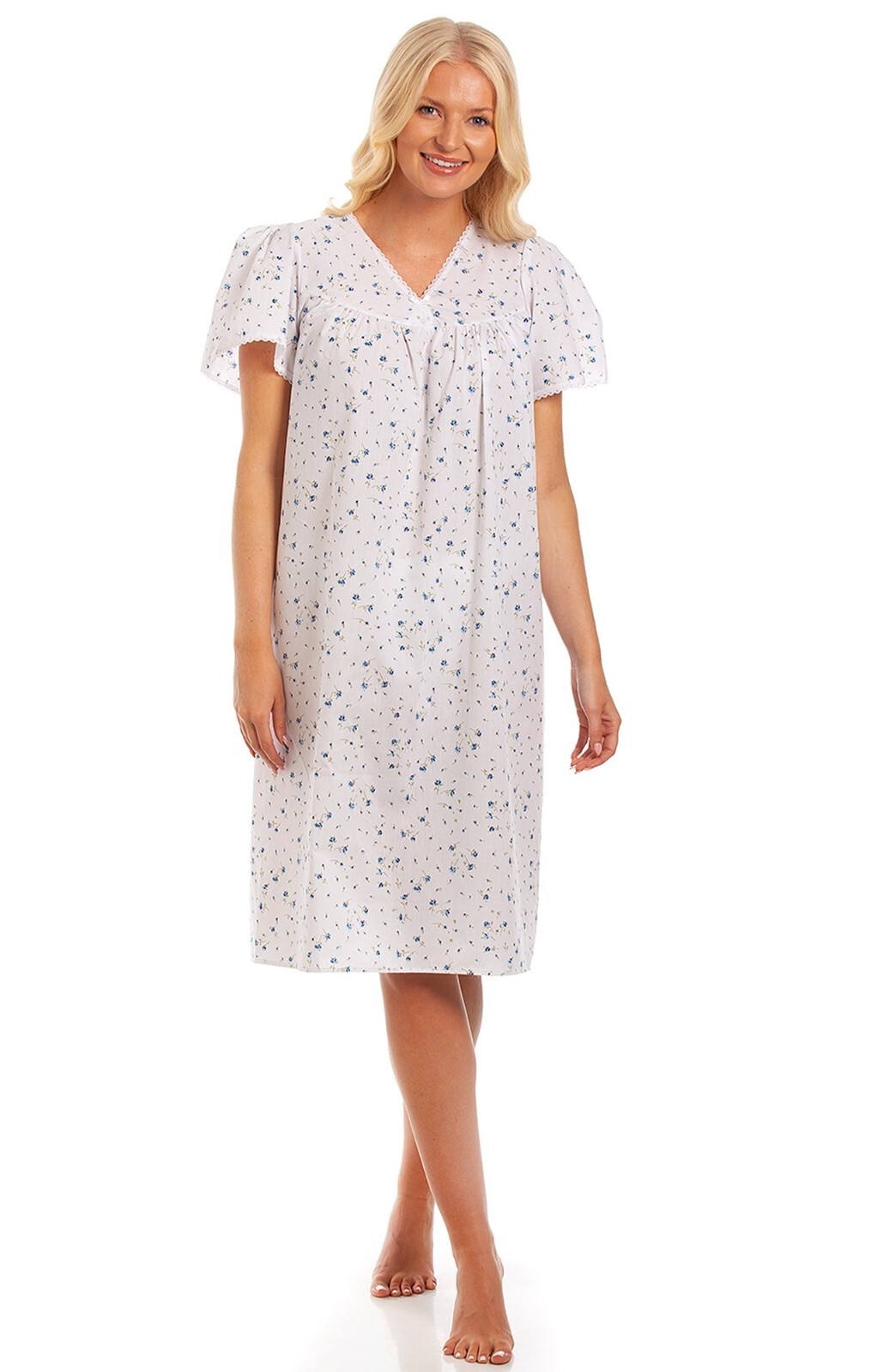 NEW Ladies INCONTINENCE OPEN BACK Poly Cotton Nightdress Nightie Hospital Gown eBay