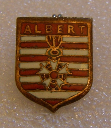 BROCHE ANCIENNE BLASON MACON COAT OF ARMS PIN ARMOIRIES HERALDIQUE