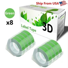8PK Green Dymo 3D Label Tape for Dymo Organizer Xpress (12965) Label Makers