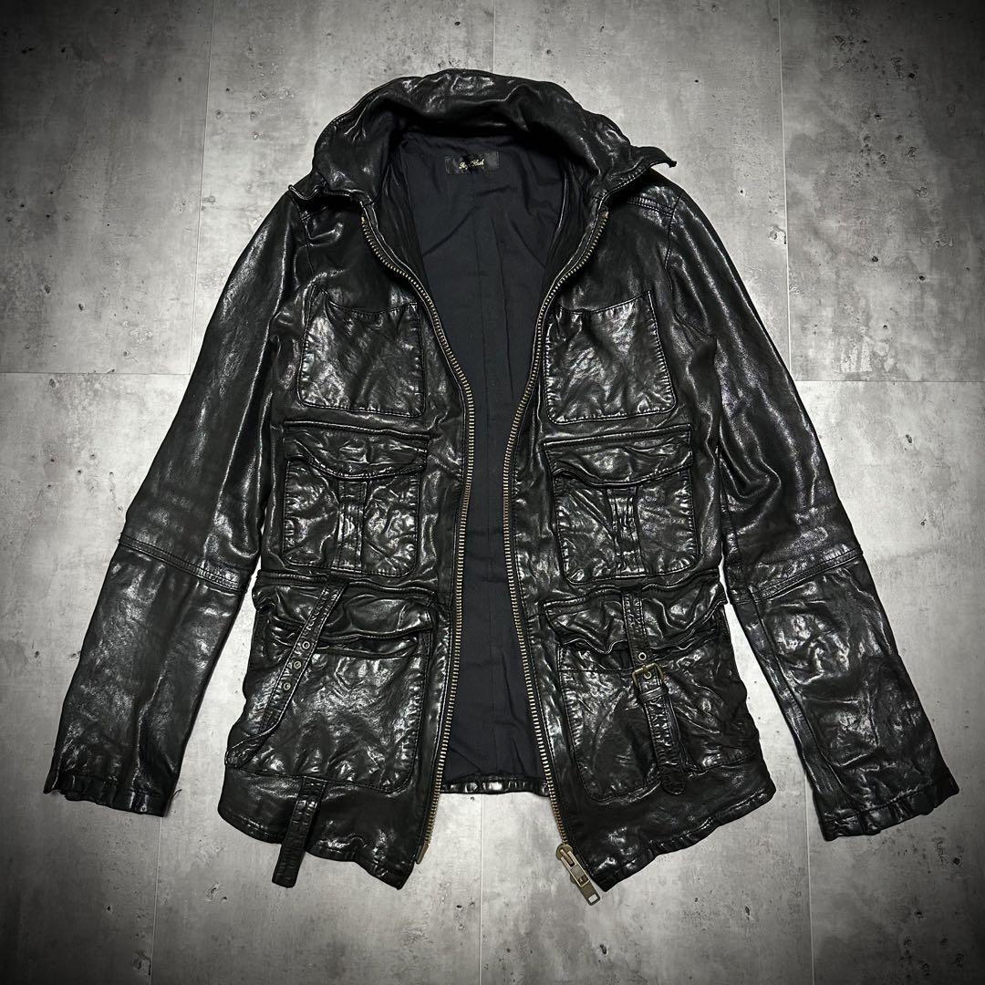 00s Y2K archive Royal Flash rider jacket black size M lamb 00s Y2K archive Royal Flash rider jacket black size M lamb