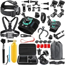 48-in-1 Accessories Kit for GoPro Hero 10 9 8 Max 7 6 5 4 3 3+ 2 1 BlackDJI AKAS