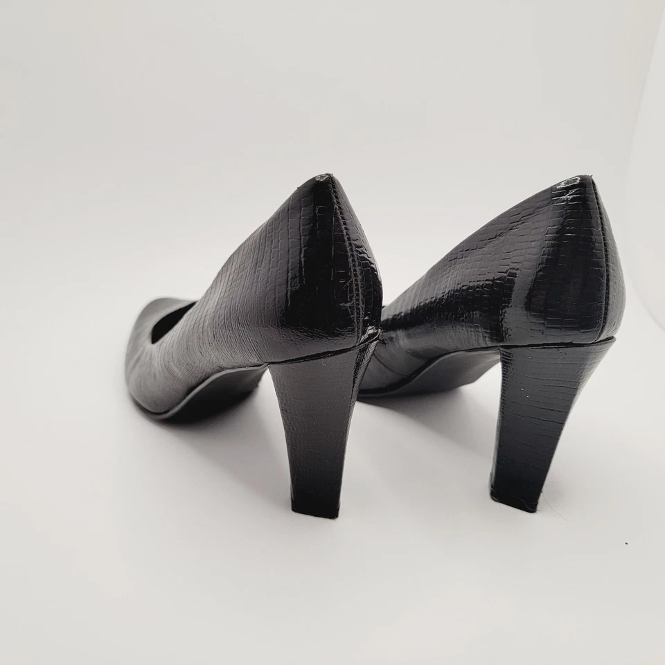 Tacones Naturalizer Mujer Marrón Charol Piel de Serpiente Texturizados Talla 8M Foto 4 de 4