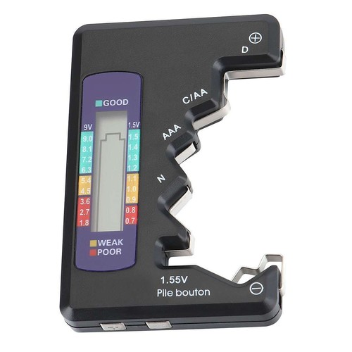 Digital LCD Battery Tester Universal Volt Checker AAA AA C D 9V & Button Cell - Picture 11 of 11