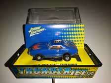 JOHNNY LIGHTNING TJET 500 SLOT CAR 1968 PONTIAC FIREBIRD BLUE 2 ON ROOF NEW