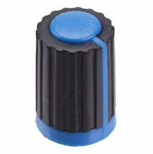 10 x Blue Push Fit 6mm Pointer Control Knob