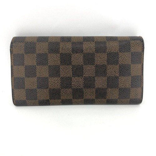 Louis Vuitton Damier Ebene Pochette Porte Monnaie Credit Long Wallet N61724 F/S - Picture 2 of 10