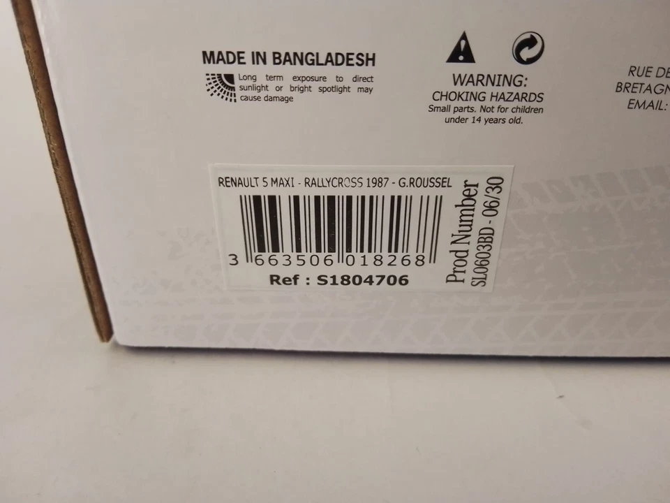 Solido Renault 5 Maxi Tusbo #6 Roussel Rally Cross 1987 1/18 S1804706 - Immagine 3 di 3