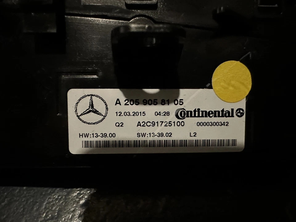 Mercedes-Benz C450 2016 AMG calefacción aire acondicionado control de clima temperatura fabricante original HM712 Foto 4 de 4