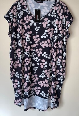 Neue lockere Passform lässig getauchter Saum Tops Tuniken mit Taschen 10+ Designs für Damen