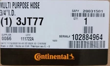 Speedrite Continen­tal 3JT77 3/4 in Air Water Multipurpose EPDM Rubber Hose USA