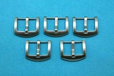 5 - 25Pcs 16 18 20 22mm Stainless Steel Silver Buckle For Leather Watch Band