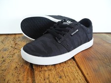 SUPRA FOOTWEAR - WESTWAY KIDS SHOES SNEAKERS NEW BLACK-WHITE SIZE:US 1 EUR 32