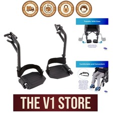 Comfortable Wheelchair Leg Rest with Swing-Away Feature Adjustable Footplate