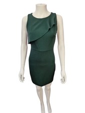 Zara Trafaluc Dark Green Pinafore Pencil Dress Size M (8/10)