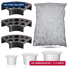 303Pcs Tattoo Ink Caps Kit - Emalla 3Pcs Black Tattoo Ink Cups Holder with 300Pc