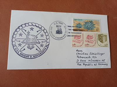 US Navy: USS Dwight D. Eisenhower (CVN-69), cachet (1983), #14