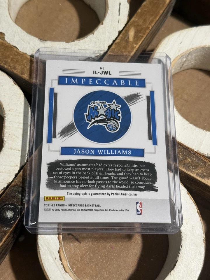 Jason Williams 2021-22 IMPECABLE TINTA ILUSTRE automático 23/25 en tarjeta autógrafo Foto 2 de 2