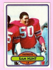 1980 Topps Sam Hunt #62 New England Patriots