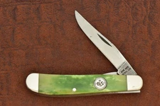 MOORE MAKER BEAR MATADOR TEXAS USA BONE LINER LOCK MINI TRAPPER KNIFE (28697)