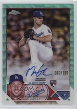 2023 Topps Chrome Rookie Aqua Wave Refractor 10/199 Michael Grove Auto 1ry6