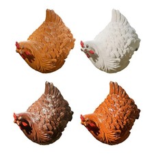 Décoration réaliste en forme de poule, sculpture de poulet pour centre