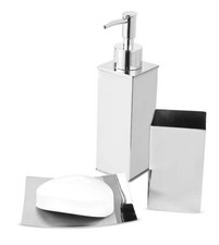 Gedy Nemesia • 3-Piece Bathroom Set • Polished Stainless Steel • NEW BOXED