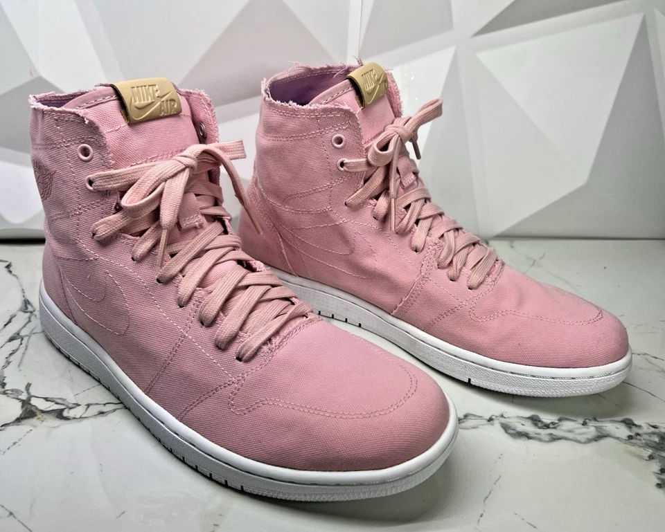 Air Jordan 1 Retro Deconstruido Alto Pascua Rosa 867338-620 Hombres 9.5 Mujeres 11 Foto 3 de 4