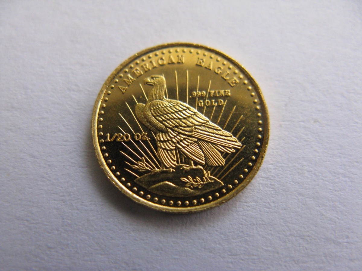 Very Rare 1980 1/20th World Wide Mint American Eagle 999 Gold Coin