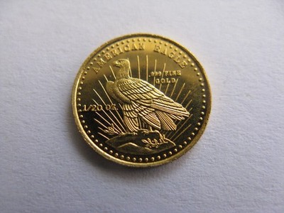 Very Rare 1980 1/20th World Wide Mint American Eagle 999 Gold Coin