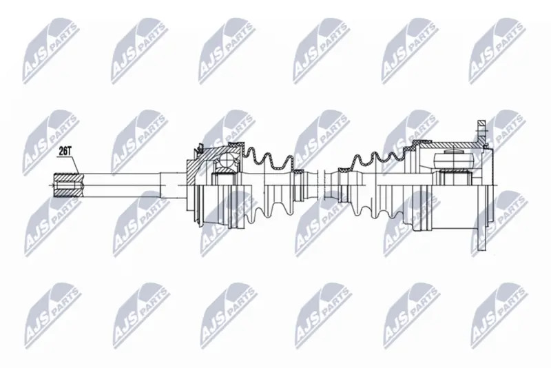 Semiasse Assale anteriore Sx Cambio manuale NPW-TY-202 NTY per TOYOTA - Immagine 4