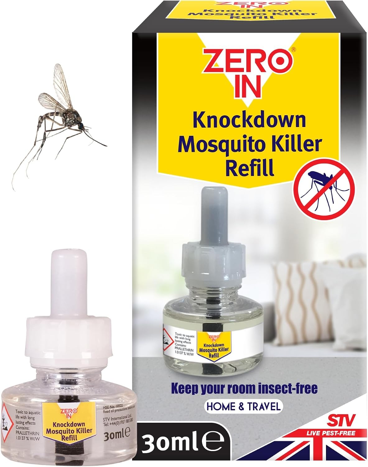 Zero In Knockdown Plug-In Mosquito Killer Refill – Odour-Free, Kills Mosquito