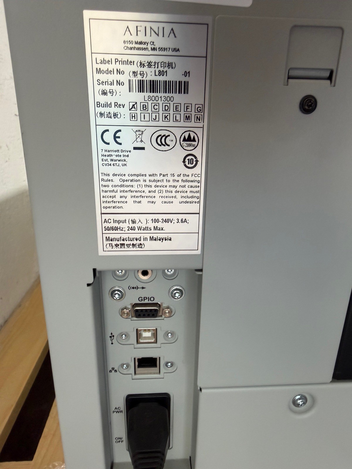 Afinia Label L801 Farb-Etikettendrucker Memjet USB inkl Abwickler Rolle – Bild 2