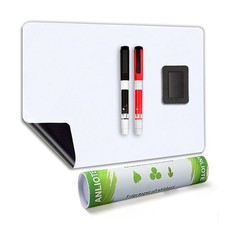 ANLIOTE Magnetic Dry Erase Board Fridge White Sheet 20"W x 13"H,