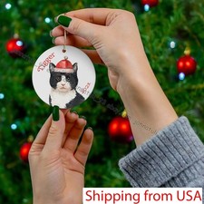 Tuxedo Cat Ornament, Custom Tuxedo Ornament, Custom Christmas Ornament Gift, ...
