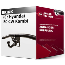 Für Hyundai i30 CW Kombi Typ GD (Brink) Anhängerkupplung horizontal abnehmbar