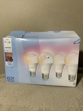 Philips Hue Essential A19 E26 Smart Bulb 800lm 8.8W 4-Pack Color DAMAGED BOX