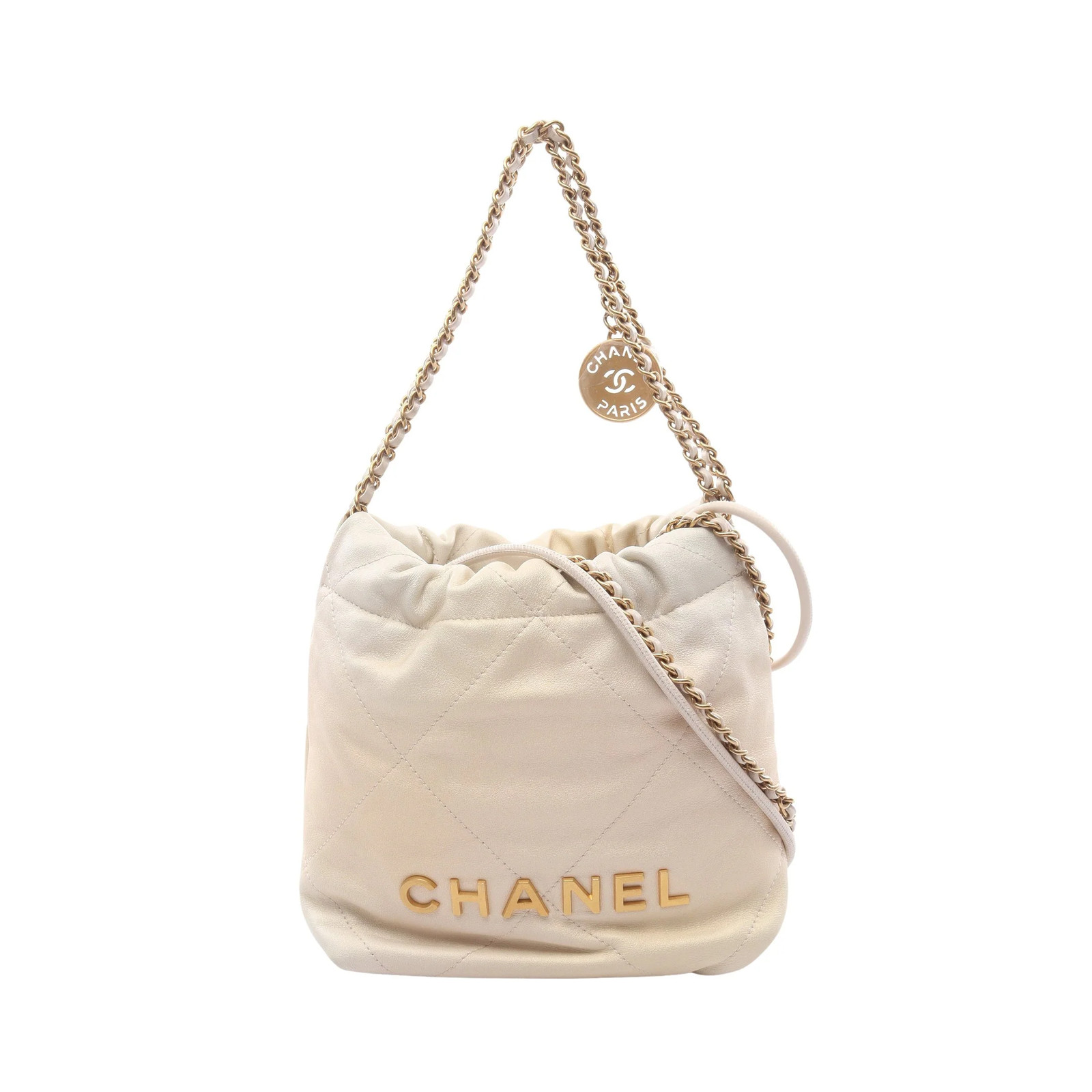 Chanel CHANEL 22 Shoulder Bag Ivory Leather #RCB4172