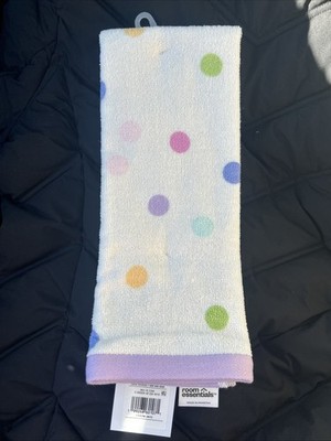 2 Room Essentials Pastel Polka Dot Hand Towel Bath/Kitchen/Bar  NEW