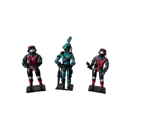 G.I. JOE – COBRA NIGHT OPS PACK – Night Viper + 2x Strato‑Viper (USED - VINTAGE)