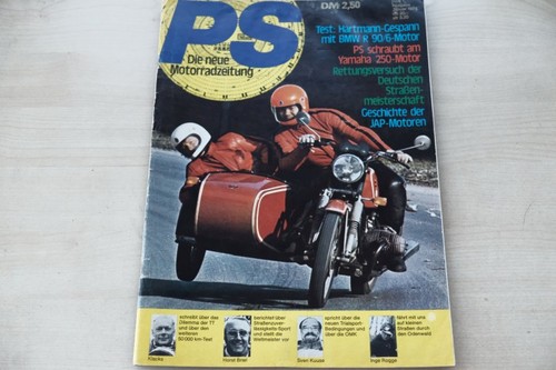 1) PS Sport Motorrad 01/1975 - BMW R 90/6 Hartmann-Ges - JAP Motoren - ein inter