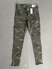 American Eagle Hi-Rise Jegging Crop SZ 2 Green Camo Next Level Stretch New 26x28