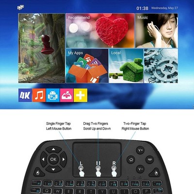 2 4-GHz-Funktastatur Touchpad Maus Handfernbedienung Für -TV-Boxen