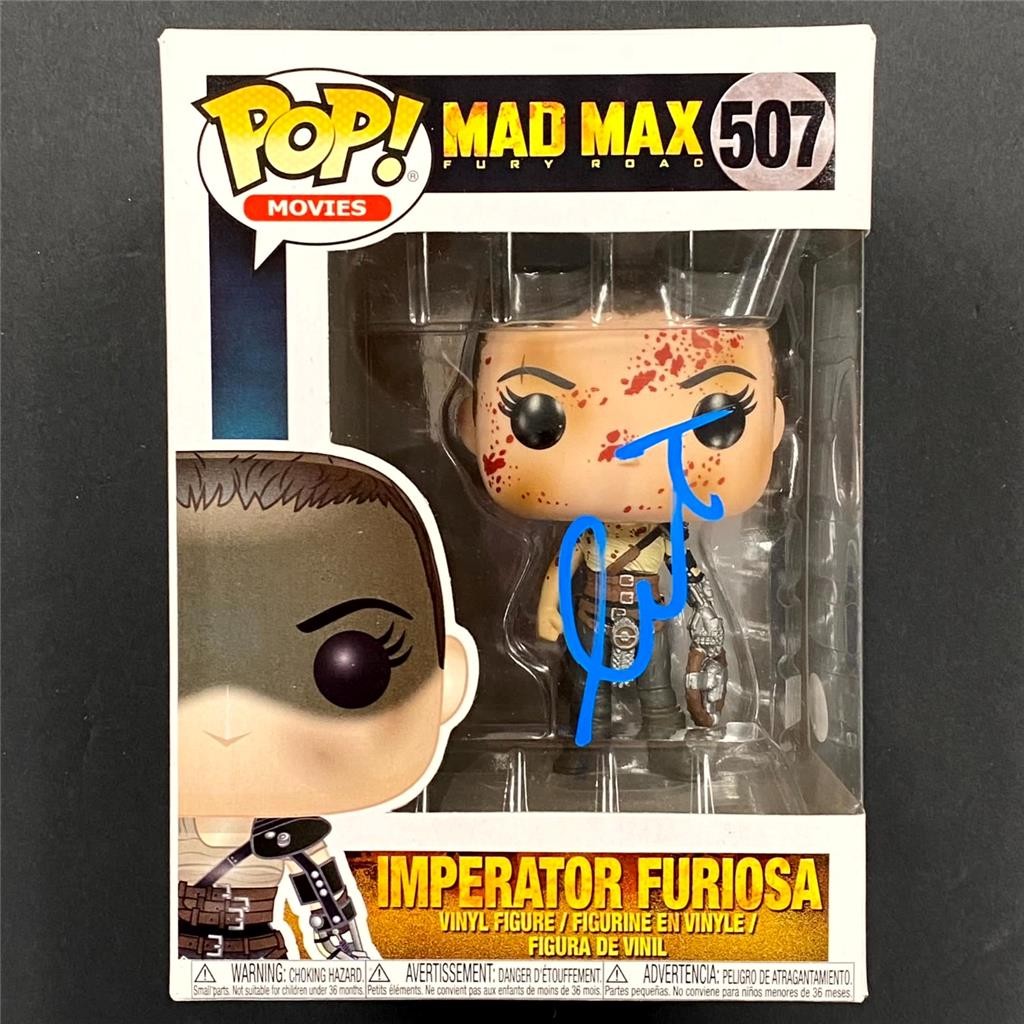 Charlize Theron Autographed Signed Mad Max Imperator Furiosa Funko Pop 507 JSA 