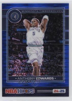 2024-25 Panini NBA Hoops Premium Blue Pulsar Prizm /99 Anthony Edwards #181 0h2m