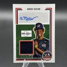 2022 Panini USA Baseball Stars & Stripes Signatures /399 Nikko Taylor Auto