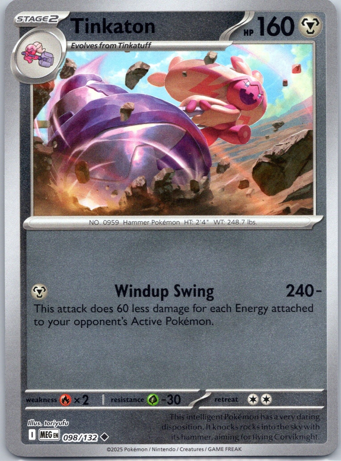 Tinkaton Reverse Holo ME01: Mega Evolution #098/132 NM