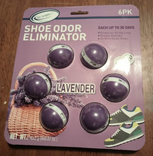 Air Jungles Shoe Odor Eliminator Scented Air Lavender 6pk Athlete Freshener
