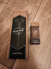 Dark Stag DS1 Professional Barber Scissors 7" Black  Gold Straight Shears ...