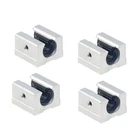 CNC SBR16UU Aluminum Open Linear Motion Bearing Slide Unit for Linear Rail 4Pcs